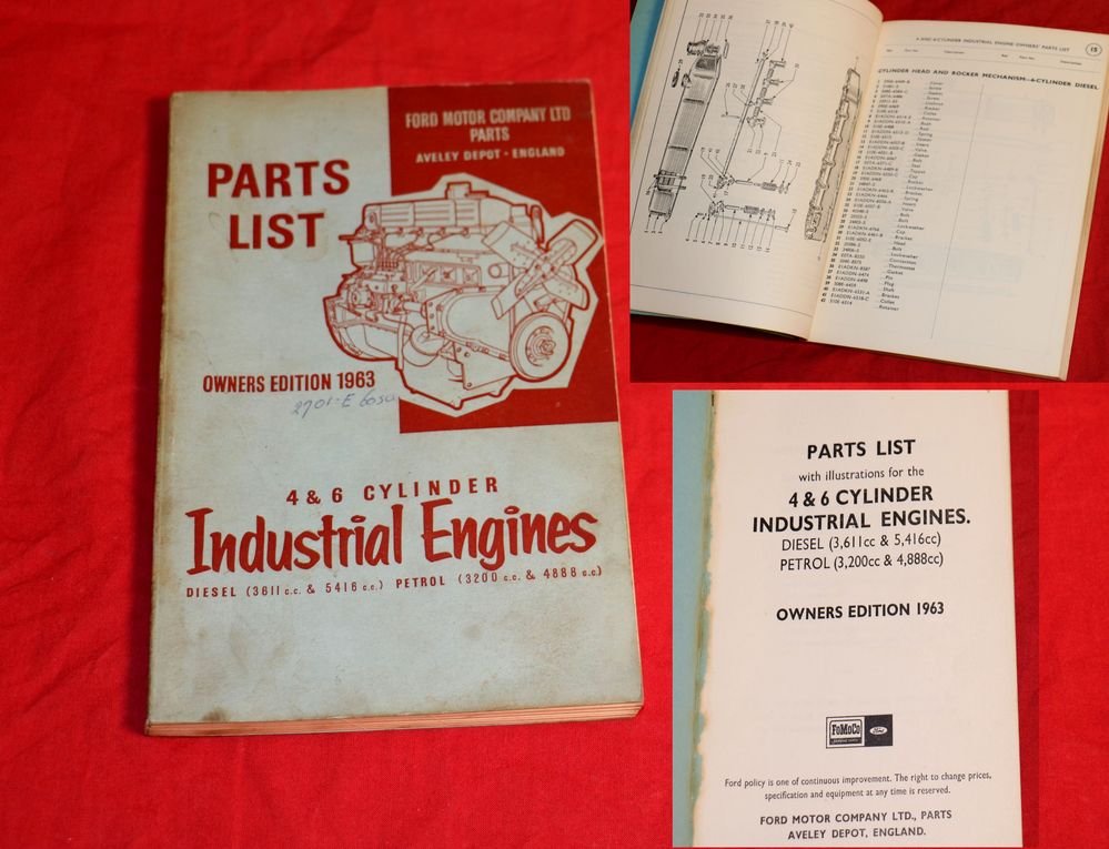 FORD Motor 4 + 6 Zyl. Diesel + Benzin Ersatzteilkatalog