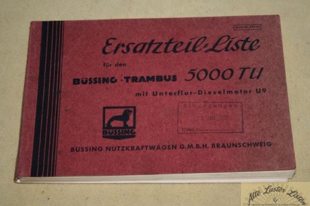 10586_ersatzteilliste_buessing_buessing_busse_bpoUl79ImvkL5U Büssing Trambus 5000 TU , mit Motor U 9