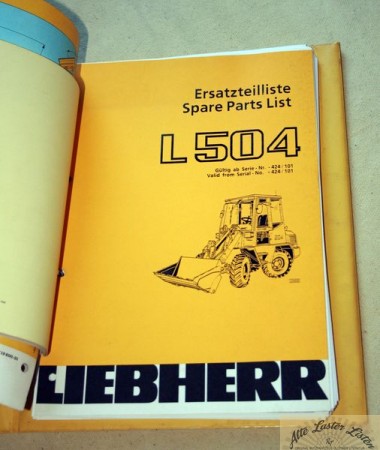 Liebherr L 504 Radlader Ersatzteilliste