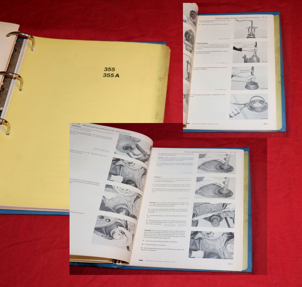 Mercedes Motoren OM 355 , OM 355 A , Werkstatthandbuch