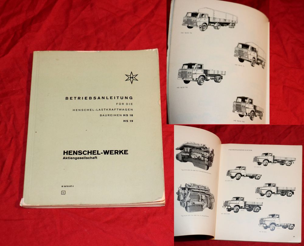 Henschel HS 16 und HS 19 Betriebsanleitung