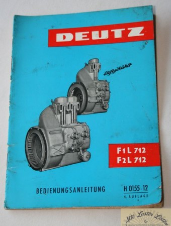 Deutz F 1+ 2 L 712 Motor Betriebsanleitung