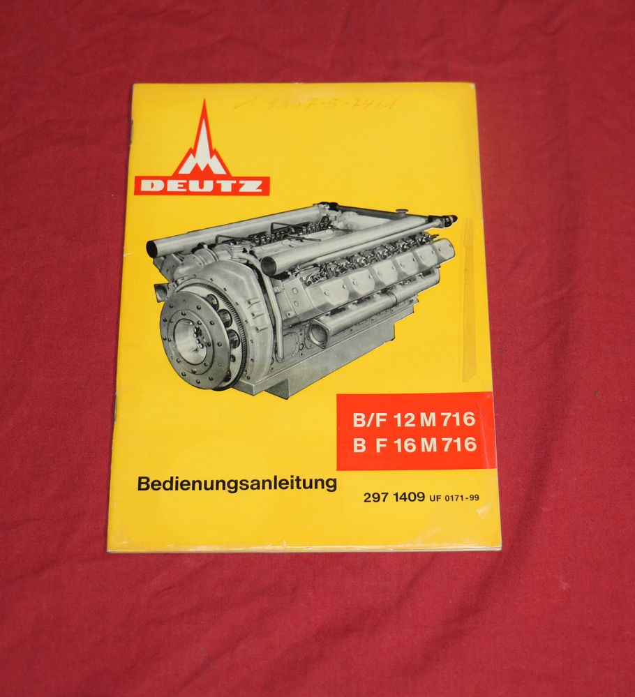 Deutz Motor BF 12 + 16 M 716 Bedienungsanleitung