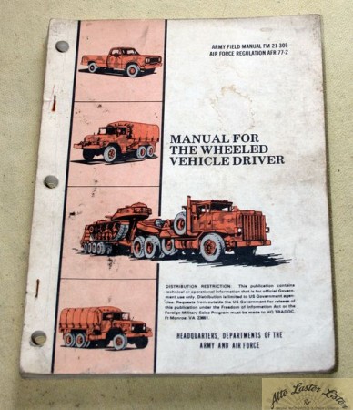 Manual for the wheeled vehicule driver    US Army