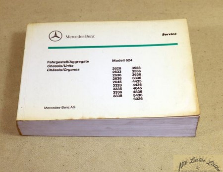 Mercedes Ersatzteilliste 2628 bis 6036 Fahrgestell Modell 624