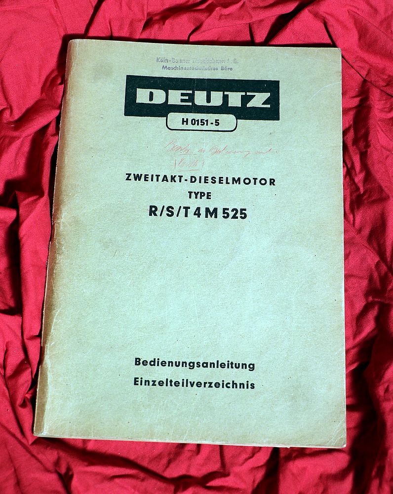 Deutz Motor R, S, T 4 M 525   Zweitakt Diesel