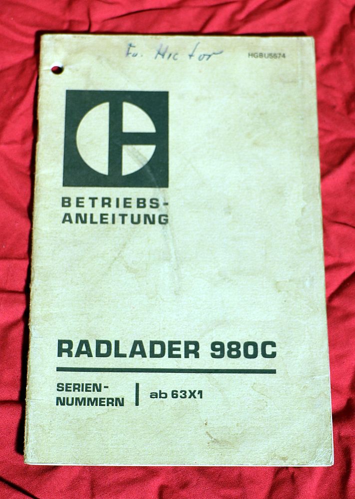 CATERPILLAR 980 C , Radlader Betriebsanleitung