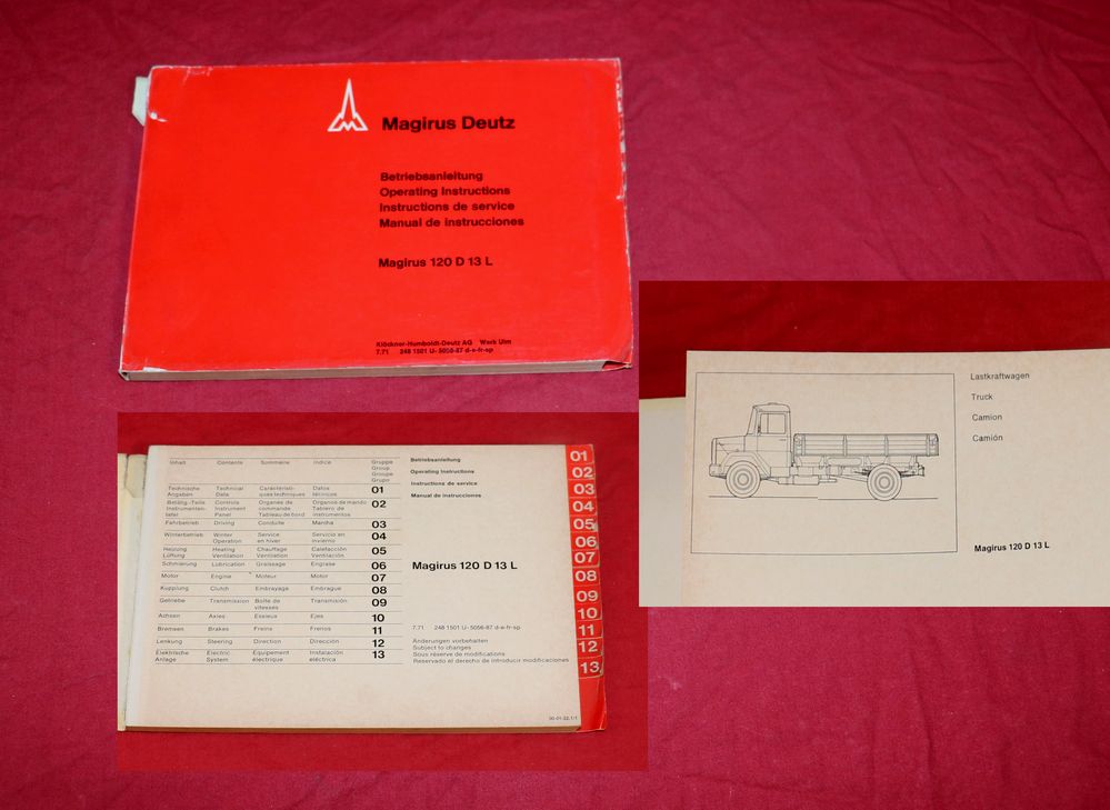 Magirus Deutz 120 D 13 L Betriebsanleitung Hauber LKW