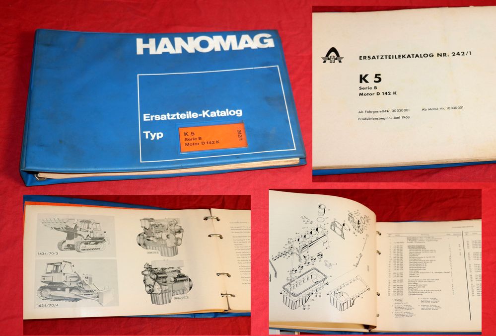 Hanomag K 5 Raupe Serie B  Ersatzteilkatalog
