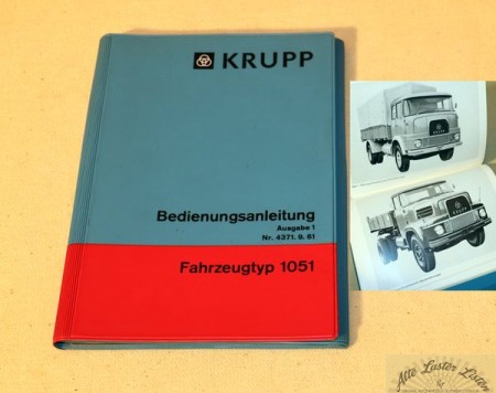 KRUPP 1051 LKW Front + Hauber Betriebsanleitung