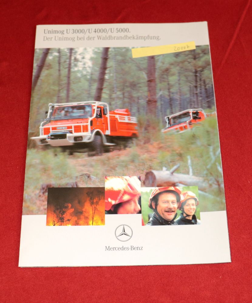 Prospekt, Unimog  , Bei der Waldbrandbekämpfung