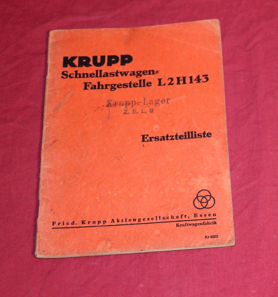 Krupp Protze L2H 143 Ersatzteilliste