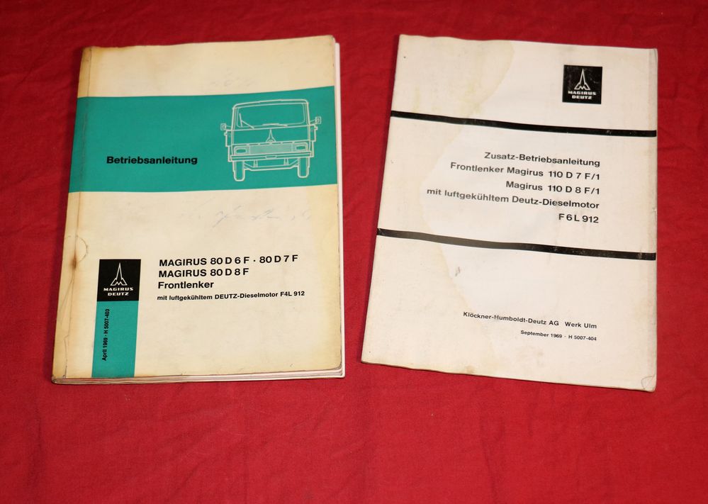 Eicher Magirus 80 D 6, 7, 8 F Betriebsanleitung 110 D