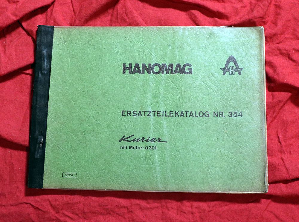Hanomag Kurier Ersatzteilliste mit Motor O 301