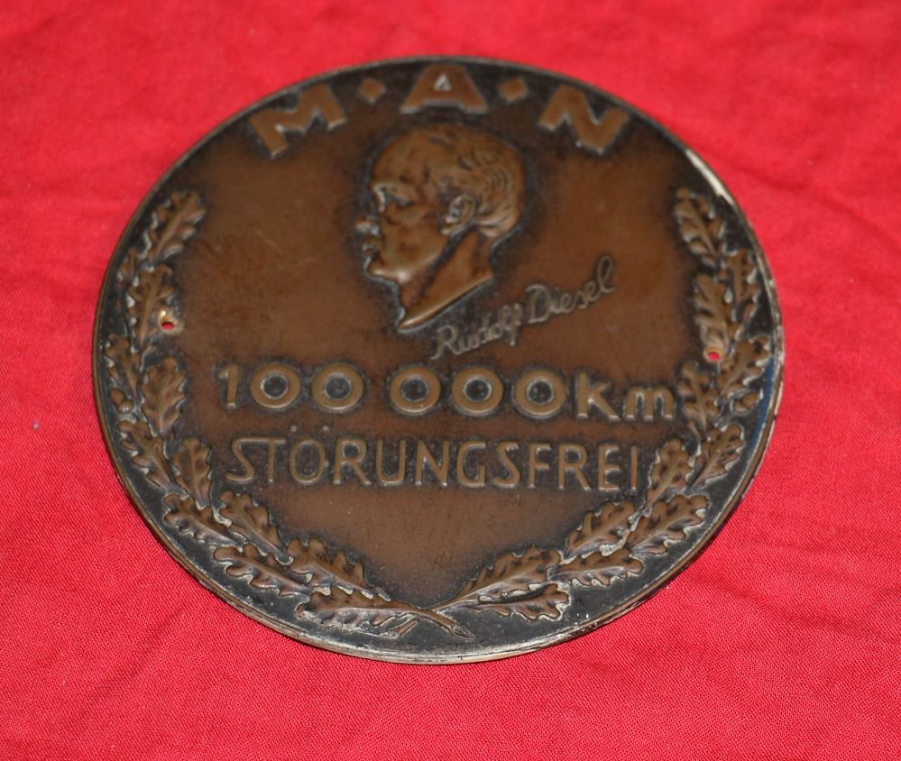 Plakette MAN 100.000 KM