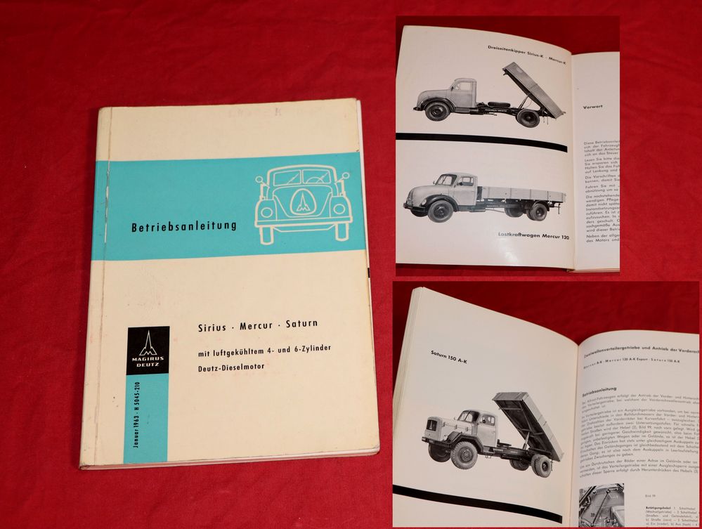 Magirus Deutz Sirius , Mercur , Saturn Betriebsanleitung