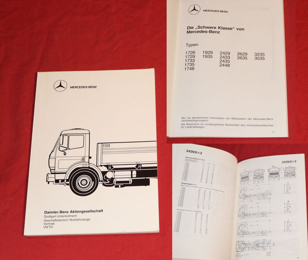 Mercedes SK LKW Verkaufshandbuch  1726…2635 ... 3535