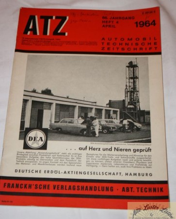 19053_sonstiges_buecher_zeitschriften_b1ECZxT3LK3ouF Automobiltechnische Zeitschrift      Ausgabe  4 , 1964