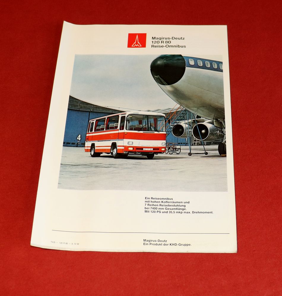 Magirus Deutz 120 R 80 Reise Omnibus Prospekt