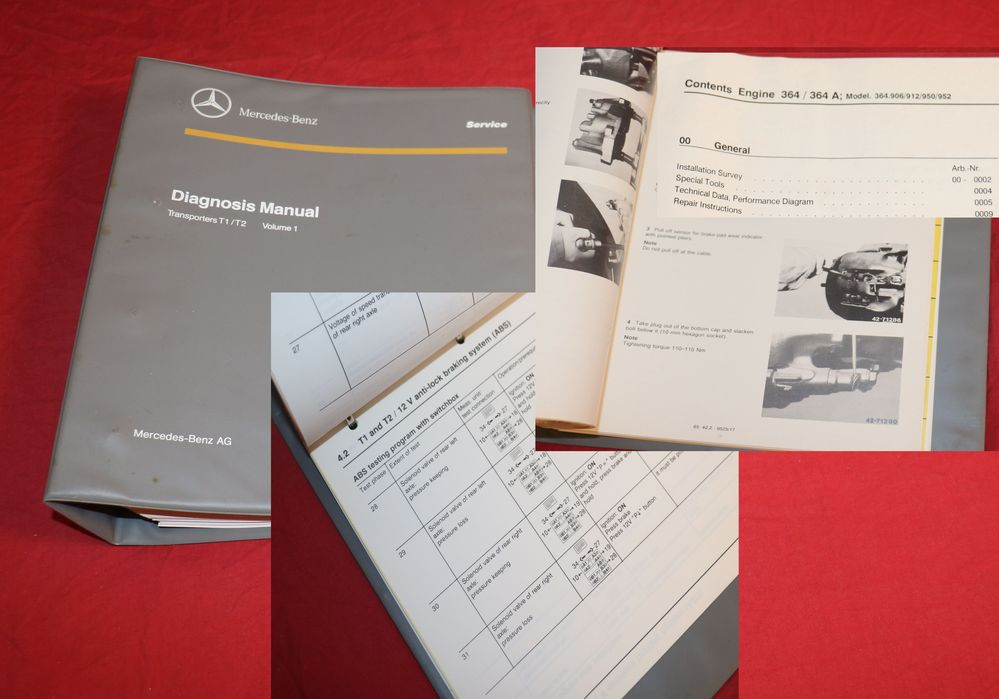 Mercedes T2 Transporter Motor , Bremse, Diagnose Handbuch