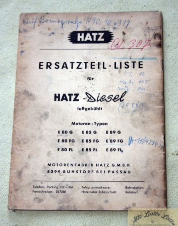 Hatz    E 80, 85, 89  G, FG, FL