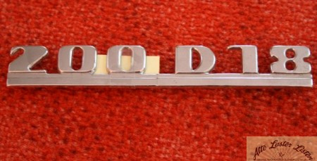 Schriftzug  200  D 18