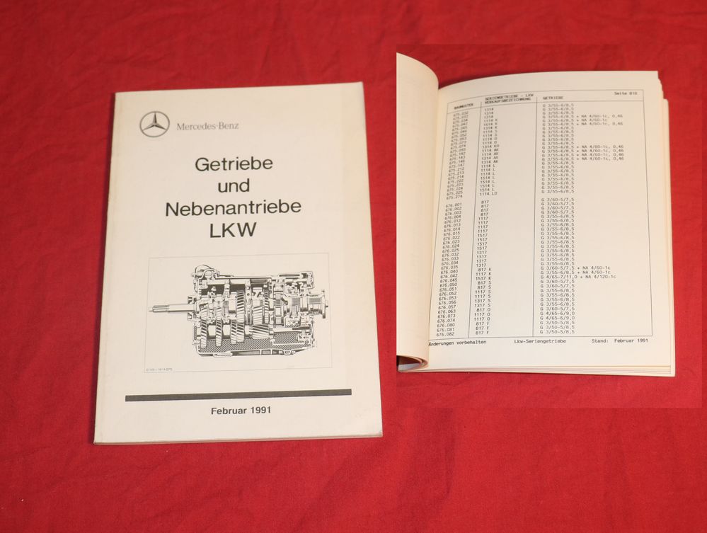 Mercedes LKW Getriebe und Nebenantriebe Verzeichnis 1991