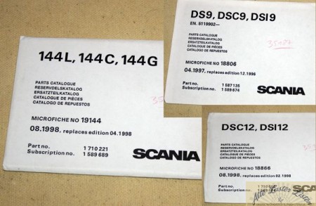 SCANIA LKW Ersatzteillisten  auf   MICROFICHE  !!