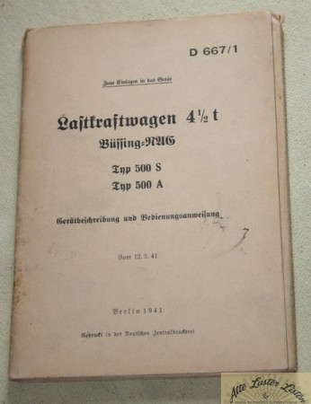 Büssing - NAG       500 S + A    Wehrmacht