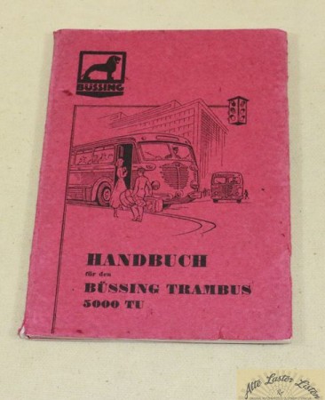 Handbuch Büssing Trambus 5000  TU   mit Motor U 9