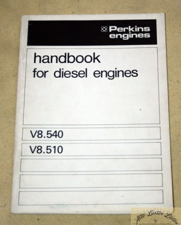 Perkins   handbook  for diesel engines    V 8.540 , V 8.510