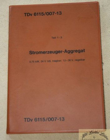 Bundeswehr Stromerzeuger Aggregat 0,75 kW 12 - 36 V,  tragbar