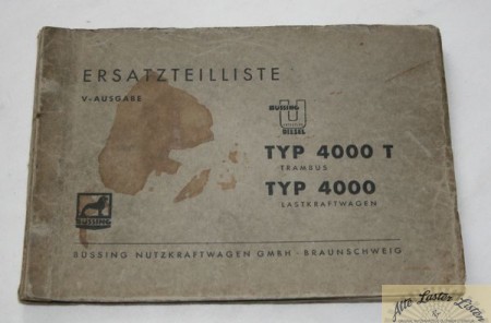 Büssing 4000   ,   + Bus 4000 T        Ersatzteilliste
