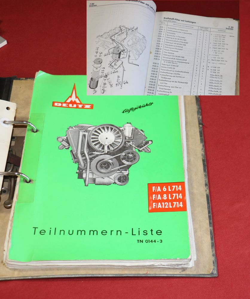 Deutz Motor F 6, 8, 12 L 714 , Teilenummernliste