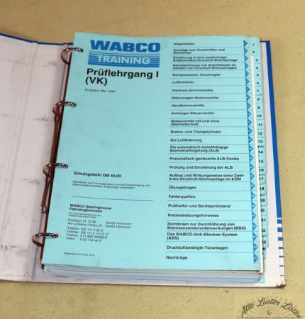 WABCO    Prüflehrgang Bremsanlagen, Ventile, ALB , usw...