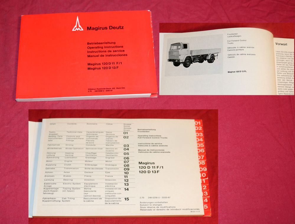 Magirus 120 D 11, 13 F Betriebsanleitung