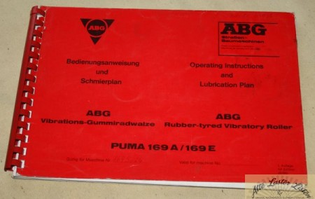 ABG  Vibrations Gummiradwalze , Puma 169 A , 169 E