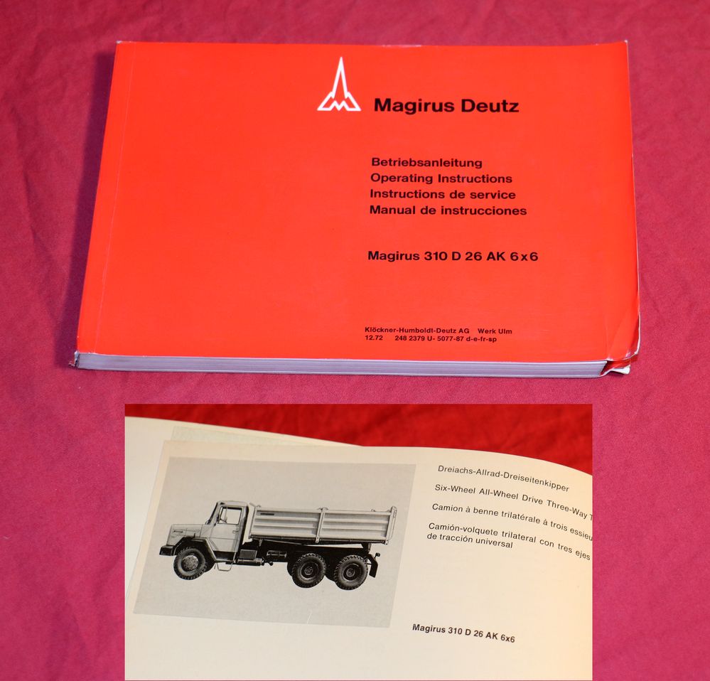 Magirus 310 D 26 AK  6x6 Betriebsanleitung