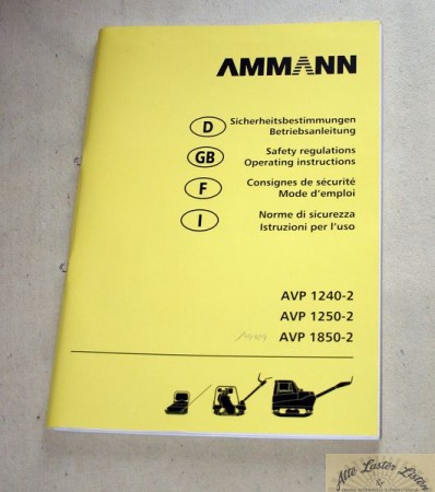 AMMANN   Rüttler  AVP 1240-2 , 1250-2 , 1850-2