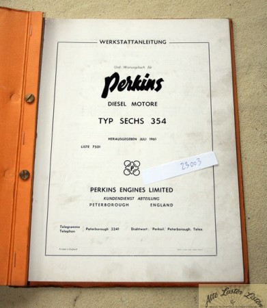 Perkins    Dieselmotoren  Typ  Sechs 354