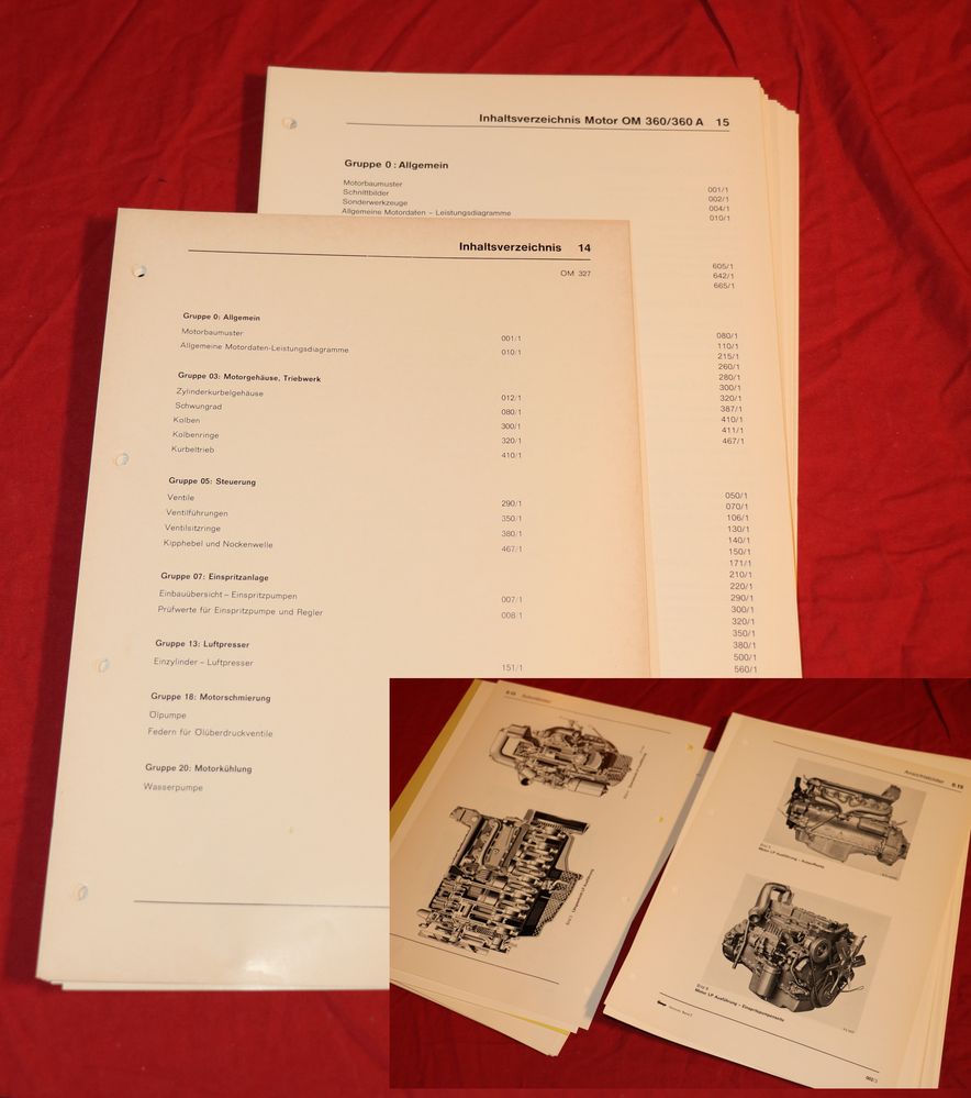 Mercedes Motoren OM 327, OM 360 , Werkstatthandbuch