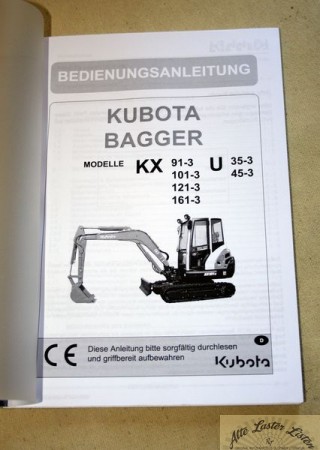 Kubota  Minibagger  KX 91-3 ..... 161-3, U 35-3, 45-3