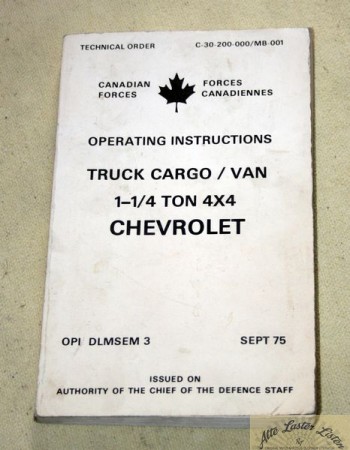 Chevrolet 1-1/4 Ton 4x4 , Canadian Forces