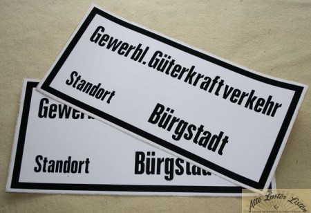2 Aufkleber  Gewerbl. Güterkraftverkehr