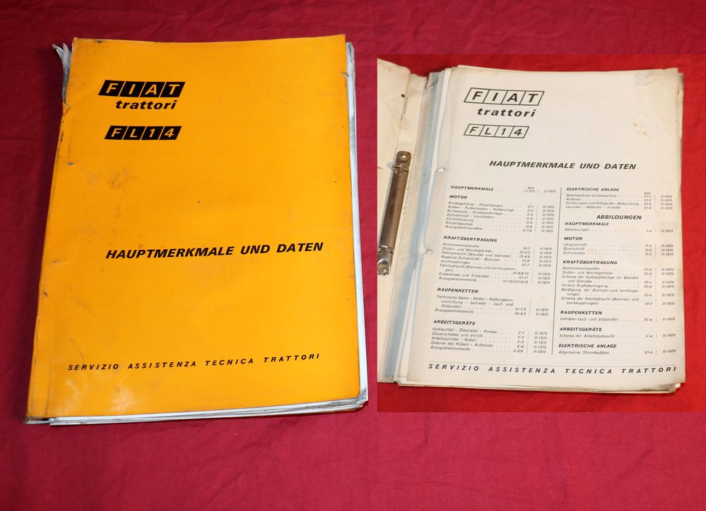 54042 FIAT Raupe FL 14  Hauptmerkmale und Daten