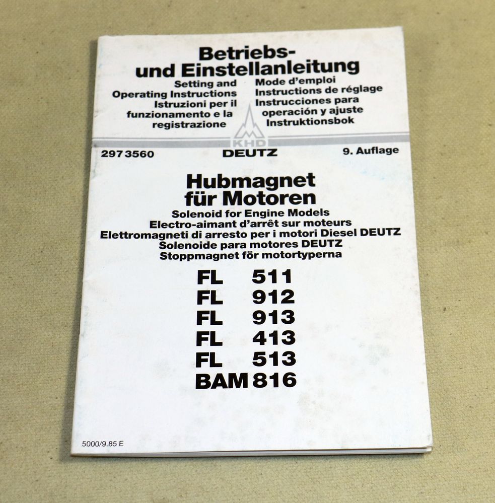 Hubmagnet für Motoren   FL 511,  912, 913, 413, 513   , 816