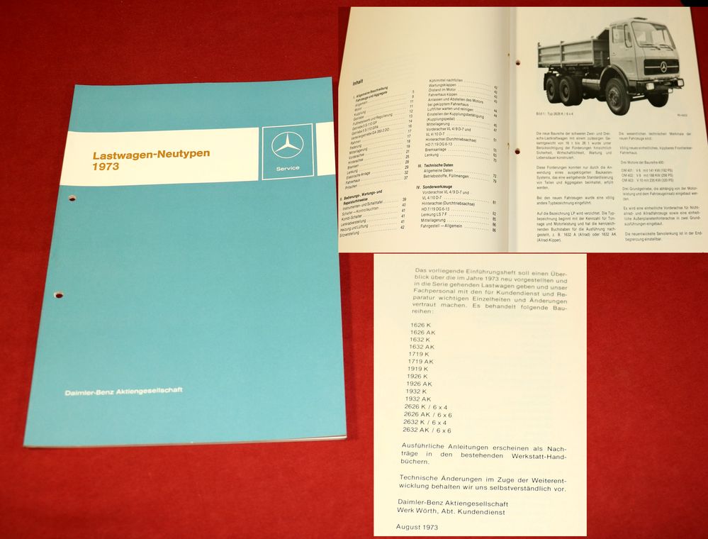 Mercedes Lastwagen Neutypen 1973 Einführungsschrift