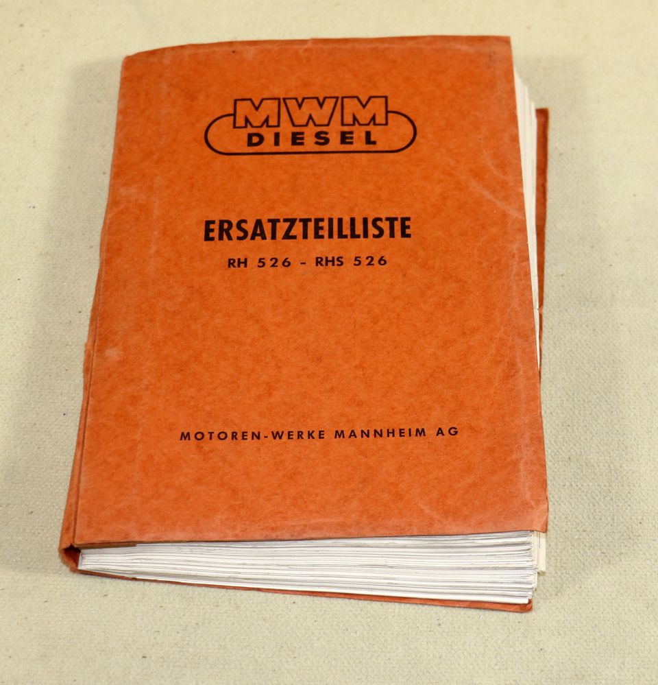 42872 MWM  RH , RHS 526 Motor Ersatzteilliste