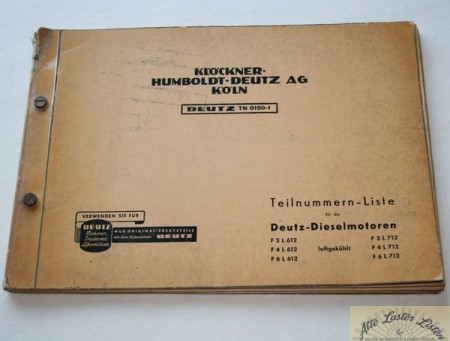 F 3, 4, 6  L  612 , 712      Teilenummern Liste