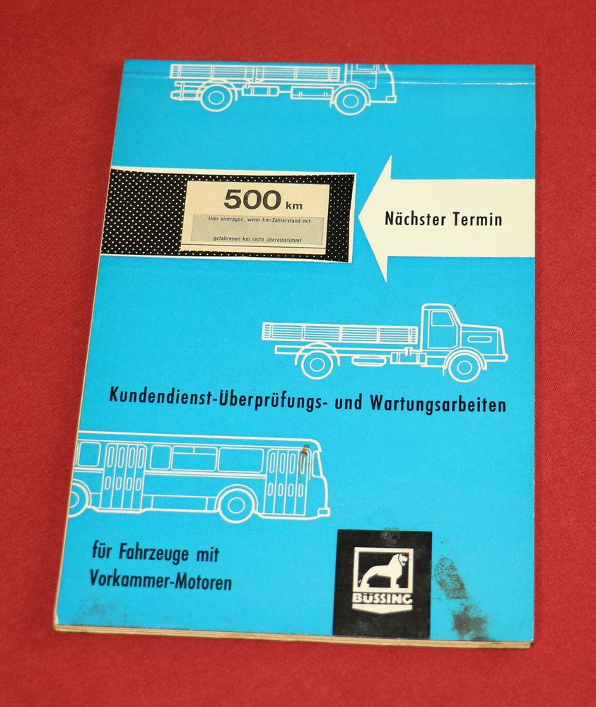 50040 Büssing Kundendienst Scheckheft